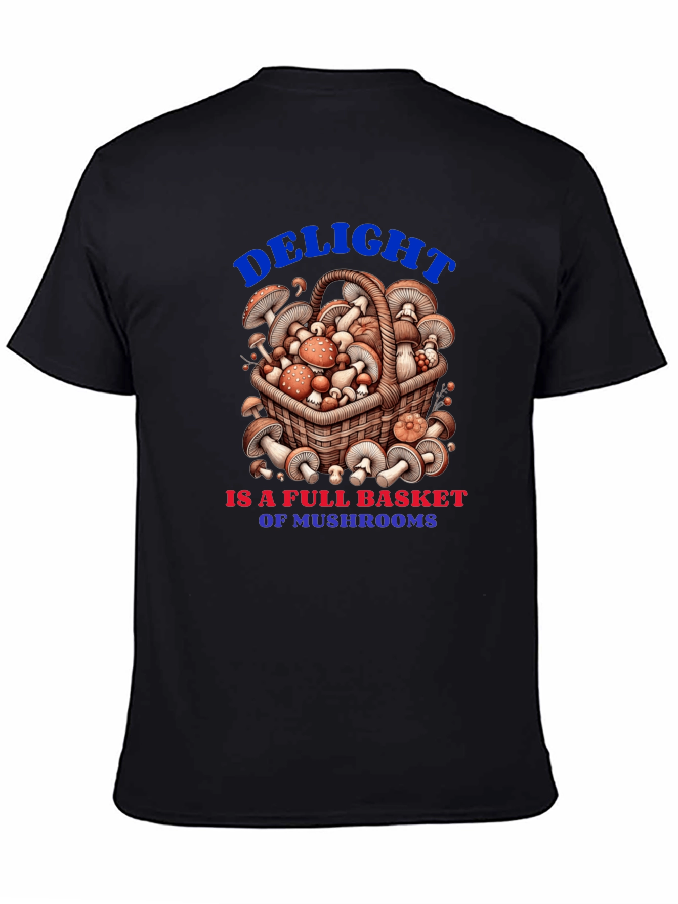 Mushroom Basket Graphic Tee - Delightful Design
