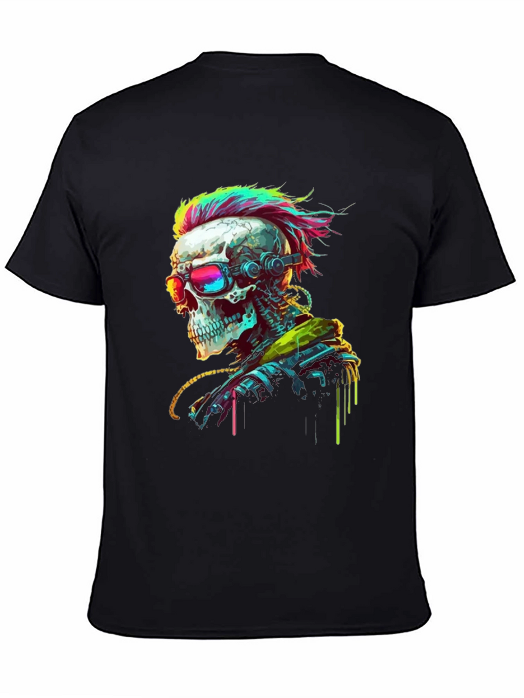 Cyberpunk Skull T-Shirt - Edgy Streetwear