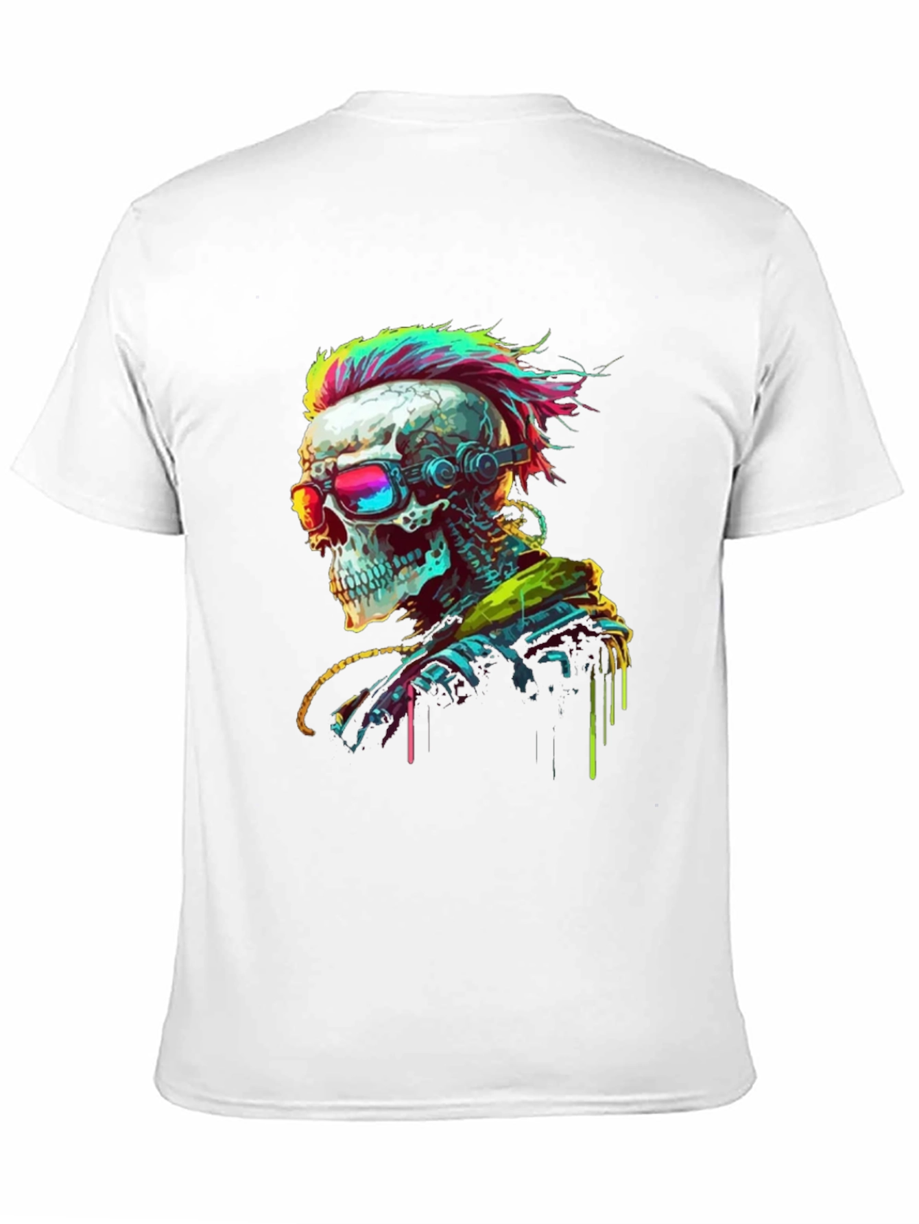Cyberpunk Skull T-Shirt - Edgy Streetwear