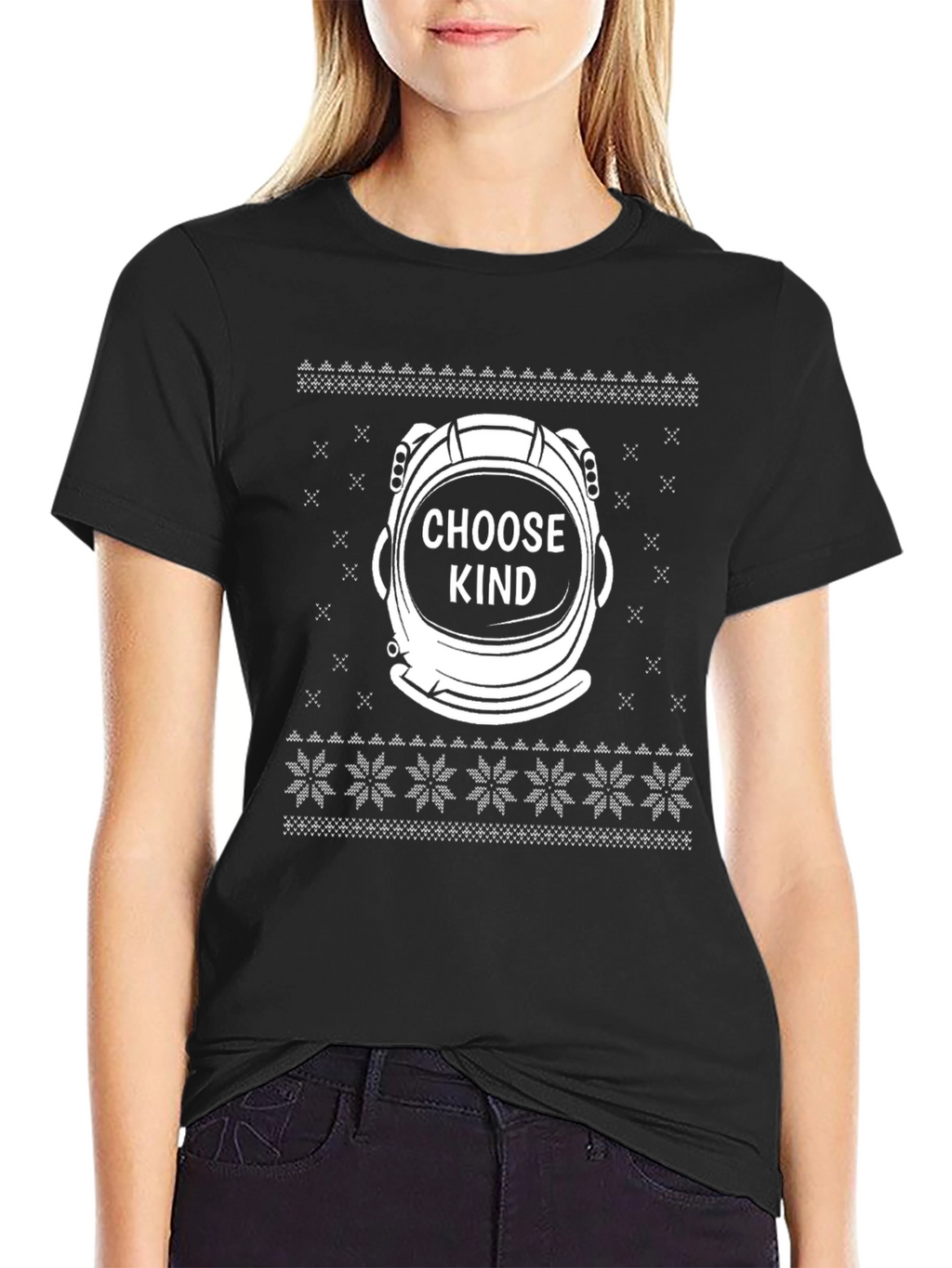 Choose Kind Astronaut Helmet Graphic T-Shirt
