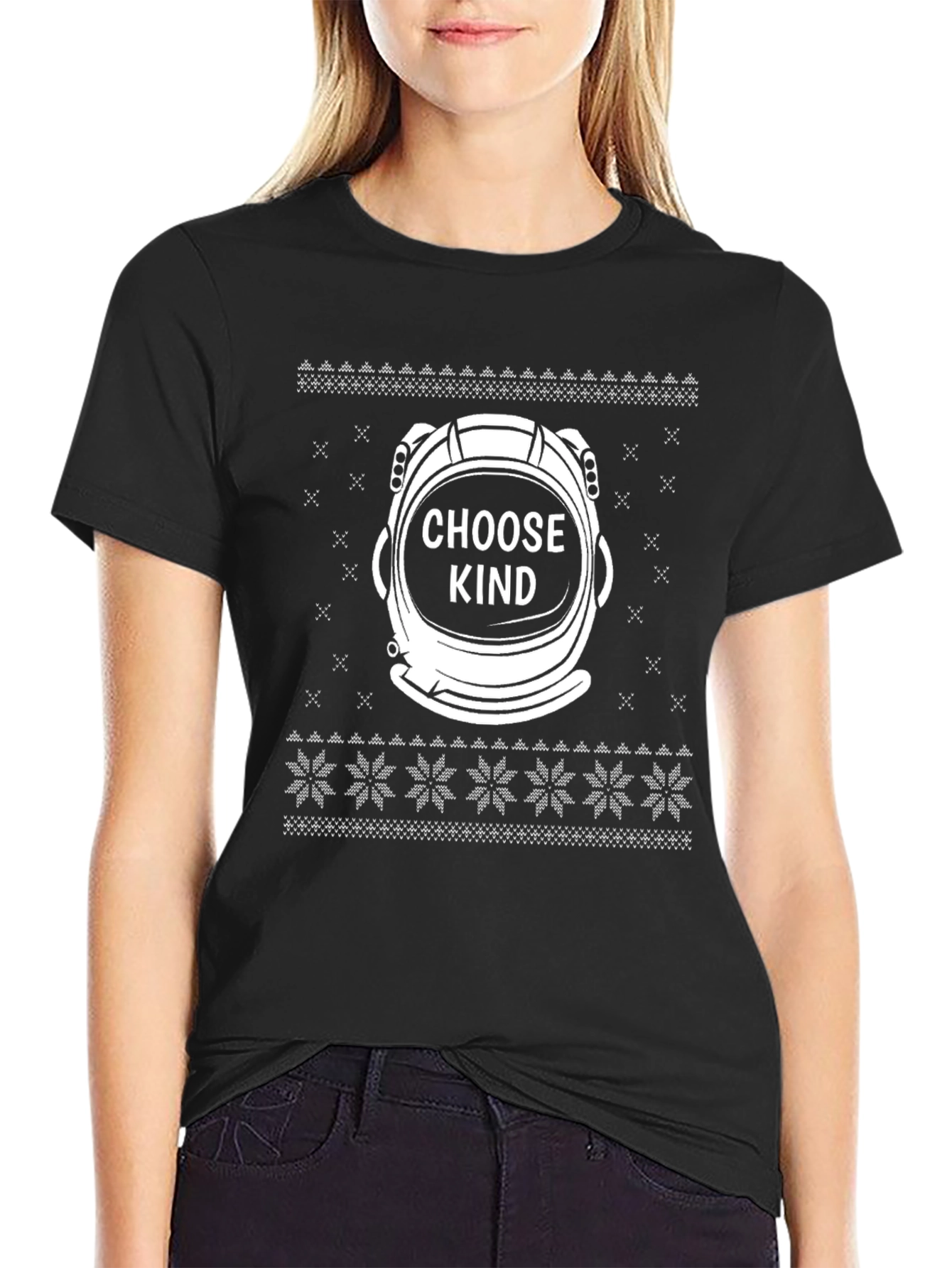 Choose Kind Astronaut Helmet Graphic T-Shirt
