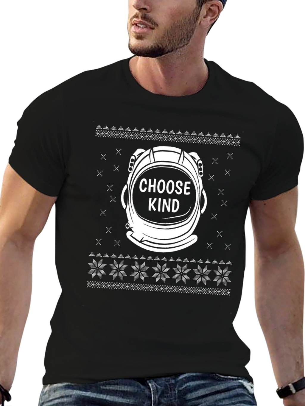 Choose Kind Astronaut Helmet Graphic T-Shirt