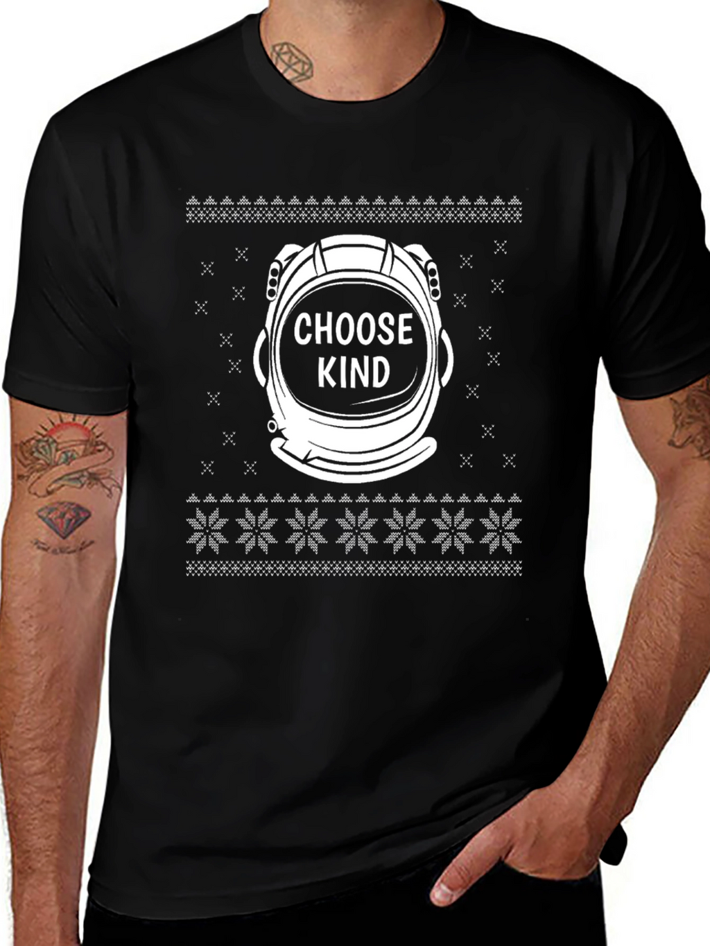 Choose Kind Astronaut Helmet Graphic T-Shirt