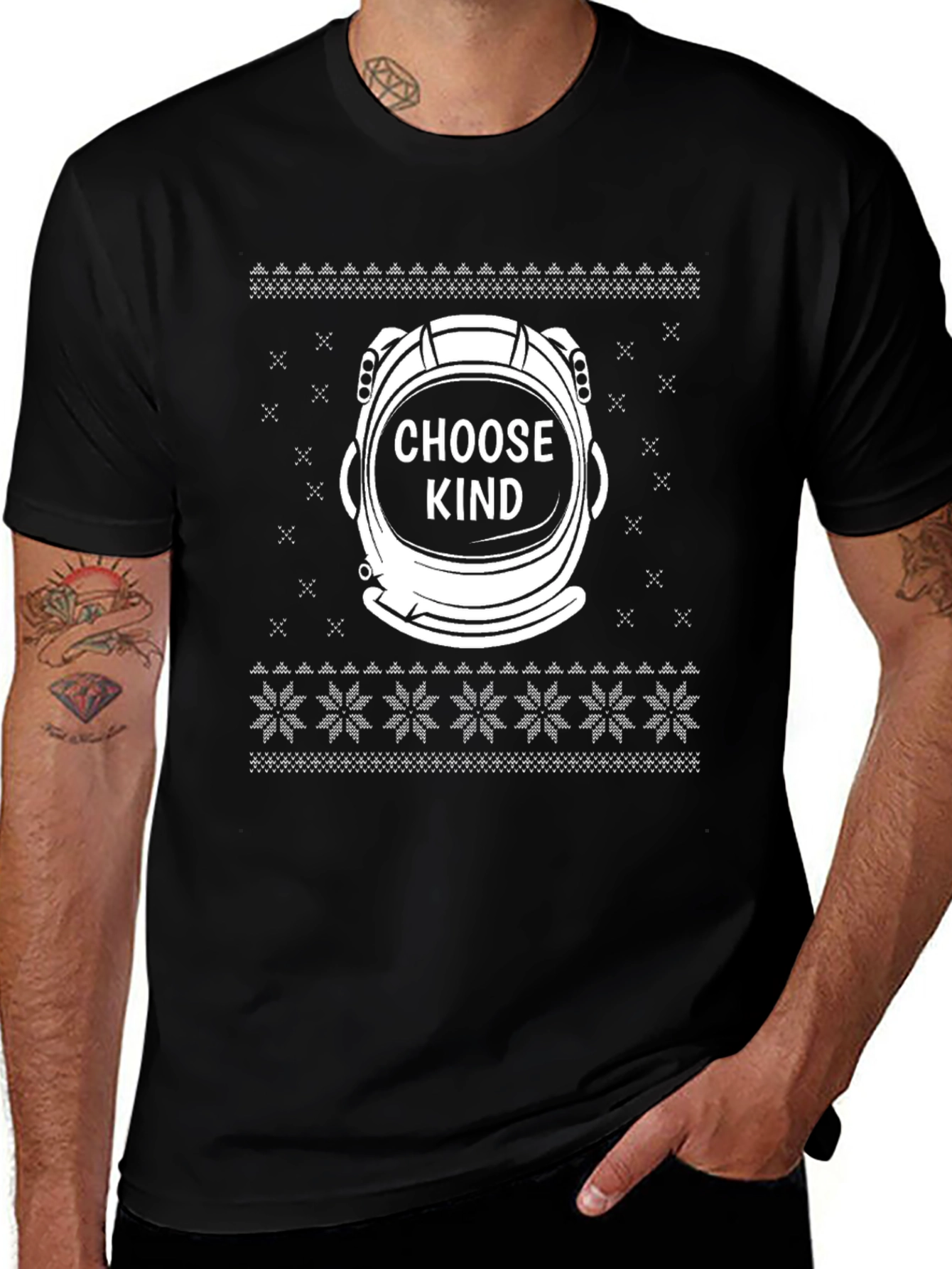 Choose Kind Astronaut Helmet Graphic T-Shirt