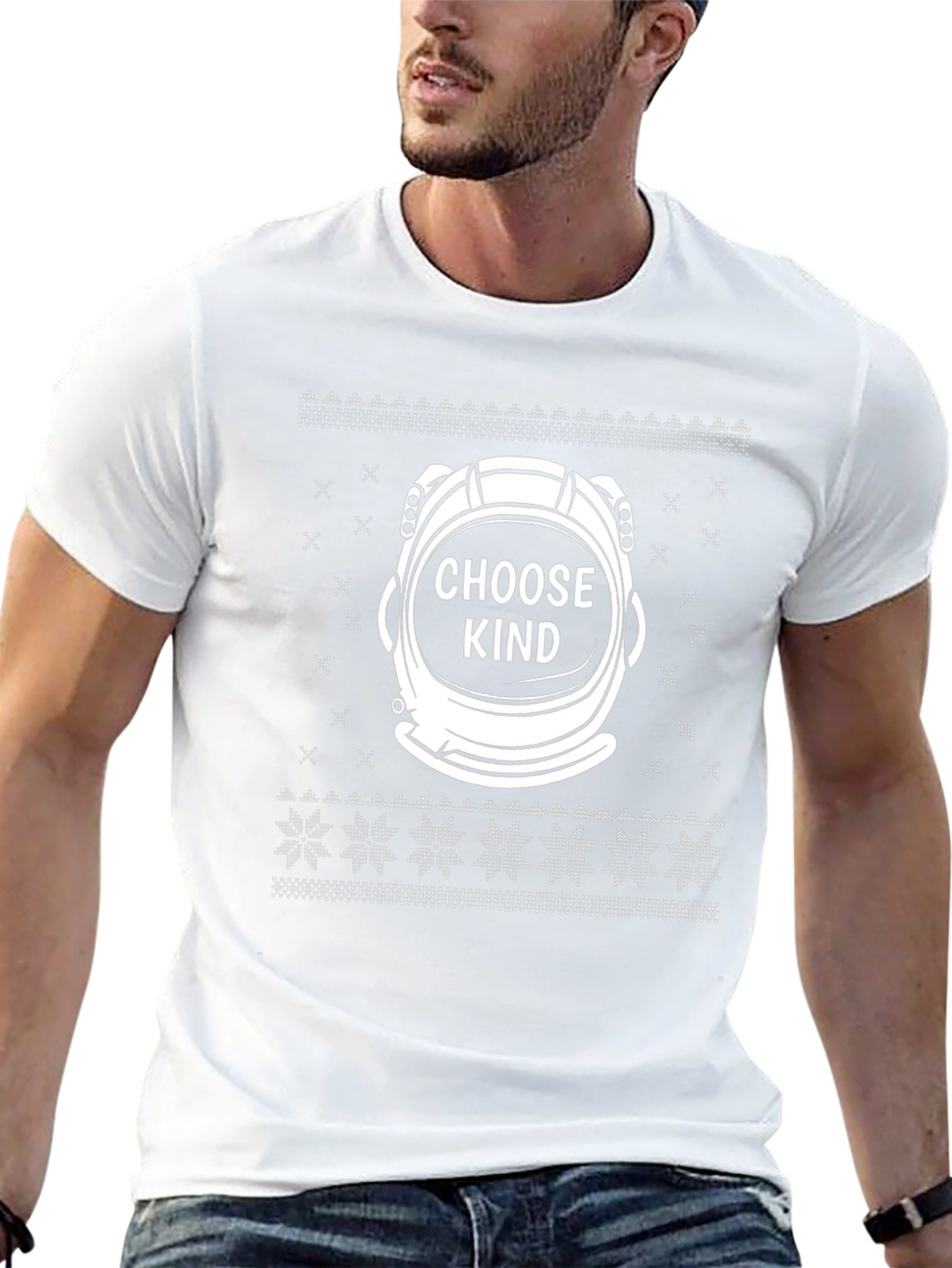 Choose Kind Astronaut Helmet Graphic T-Shirt