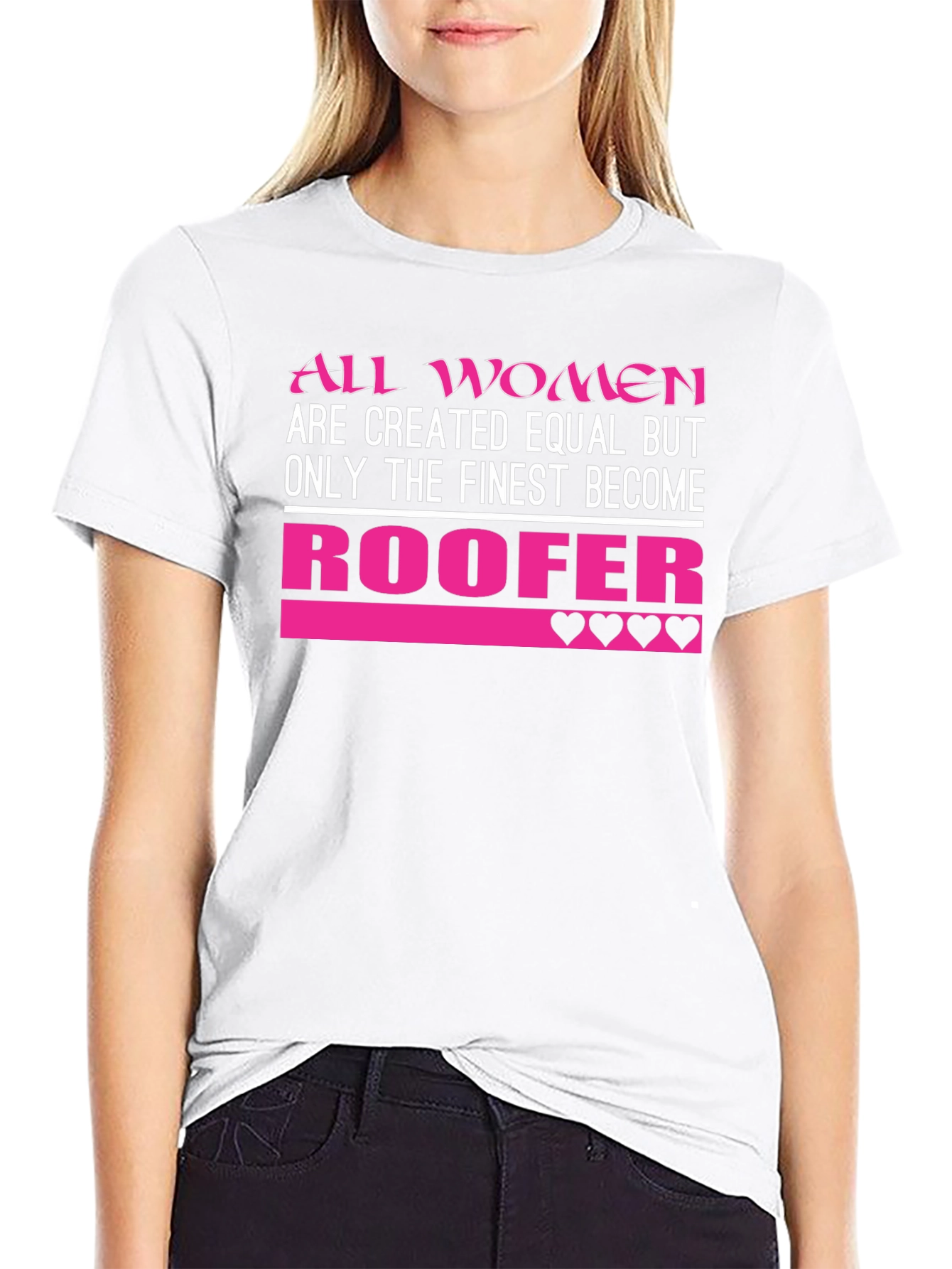 Finest Women Roofer T-Shirt - Black