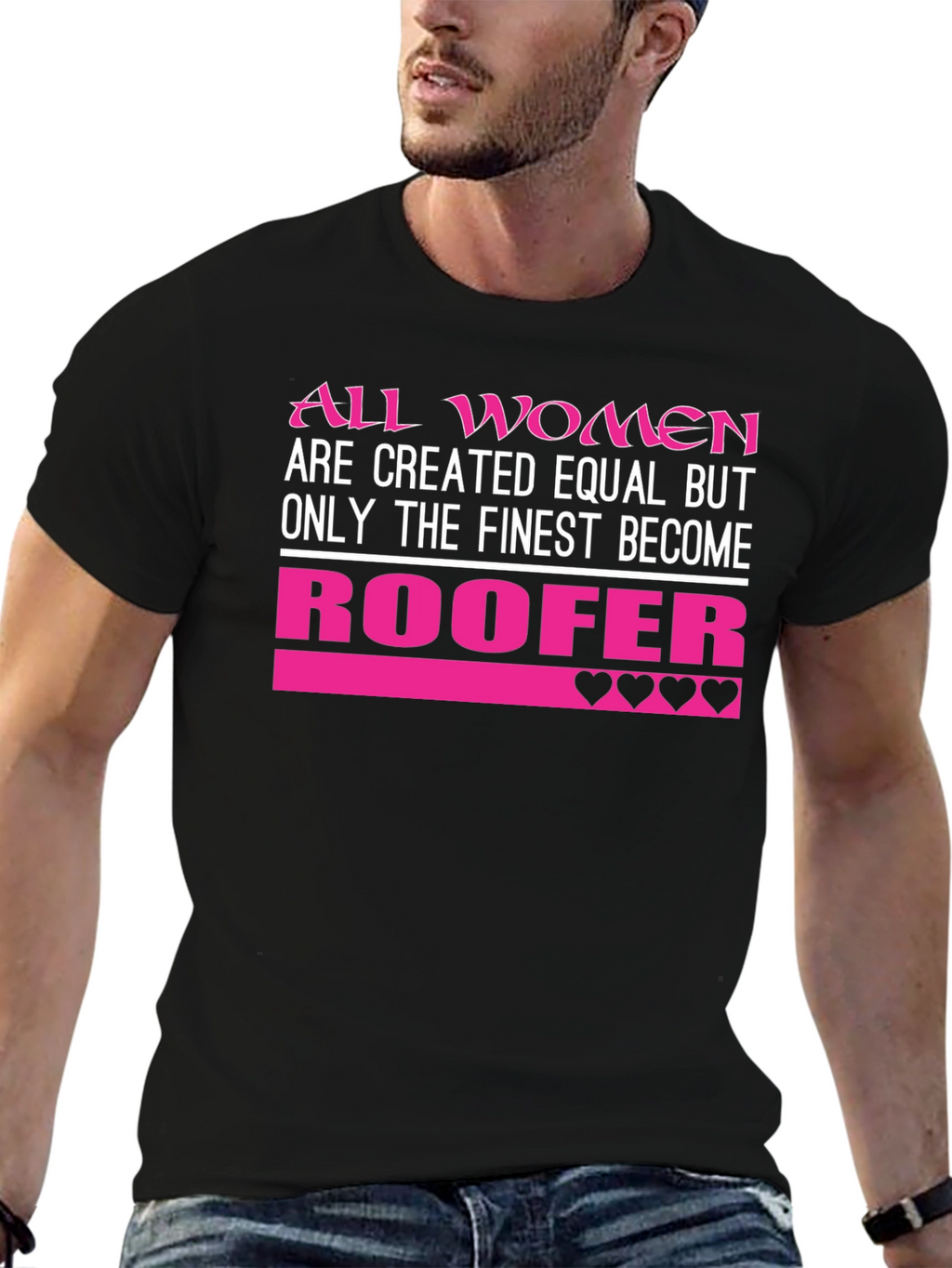 Finest Women Roofer T-Shirt - Black