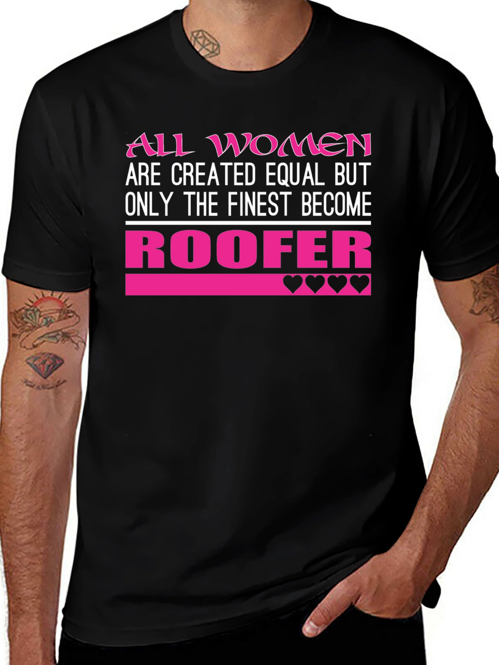 Finest Women Roofer T-Shirt - Black