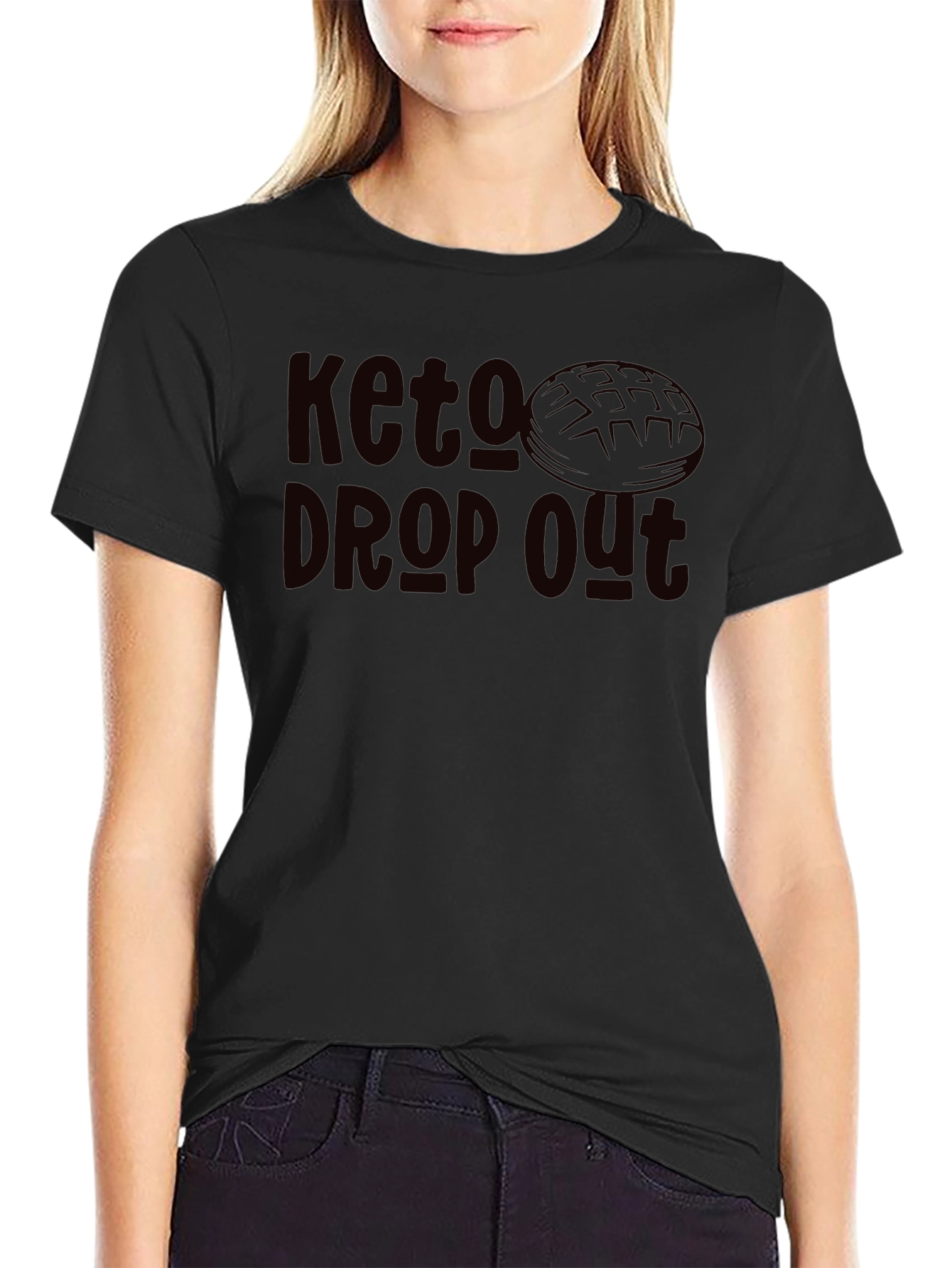 Keto Dropout Graphic Tee - Black Casual Shirt