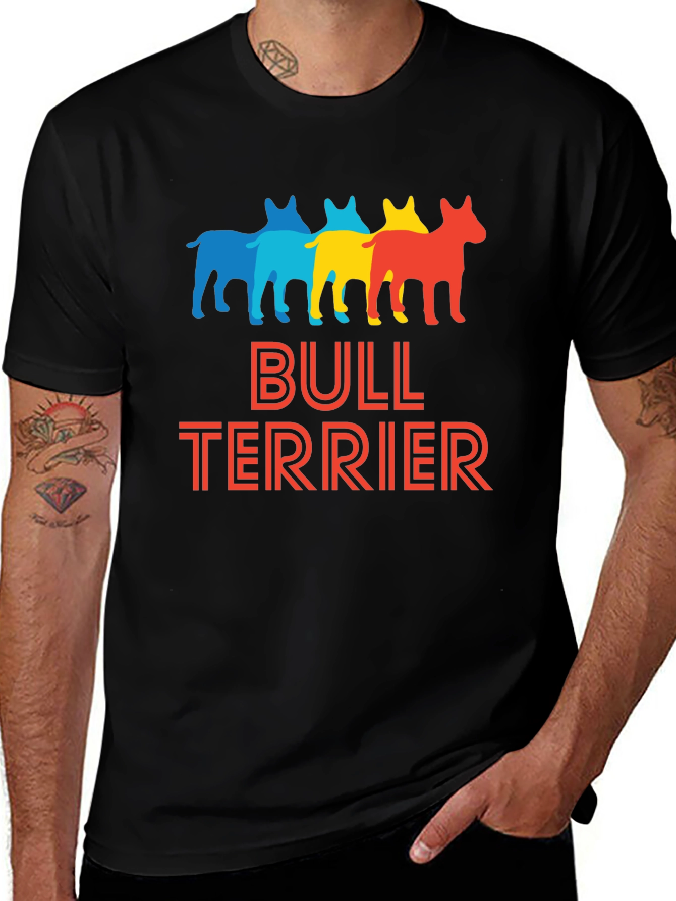 Bull Terrier Graphic T-Shirt - Unique Dog Lover Tee