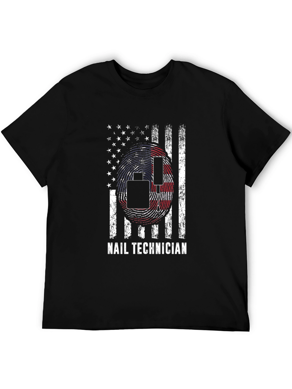 Nail Technician American Flag Graphic T-Shirt