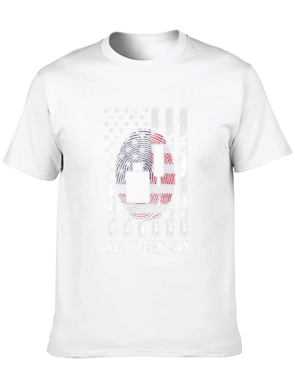 Nail Technician American Flag Graphic T-Shirt
