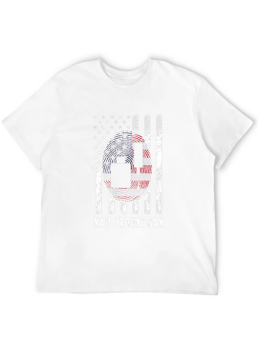 Nail Technician American Flag Graphic T-Shirt