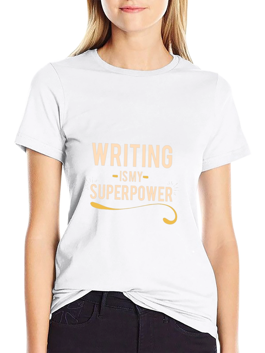 Writing is My Superpower - Black T-Shirt