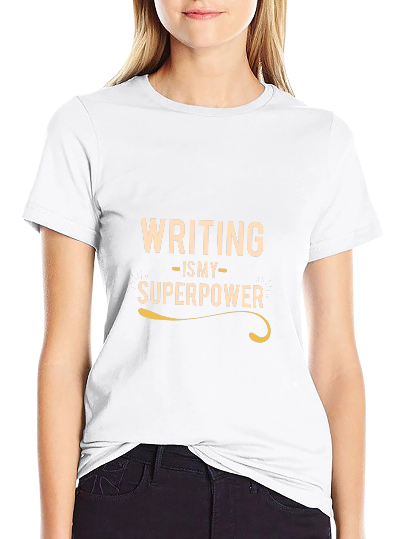 Writing is My Superpower - Black T-Shirt