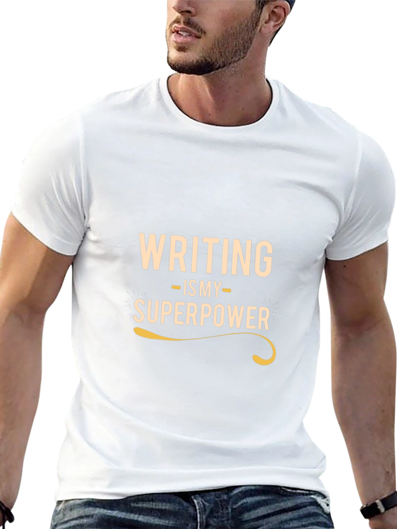 Writing is My Superpower - Black T-Shirt