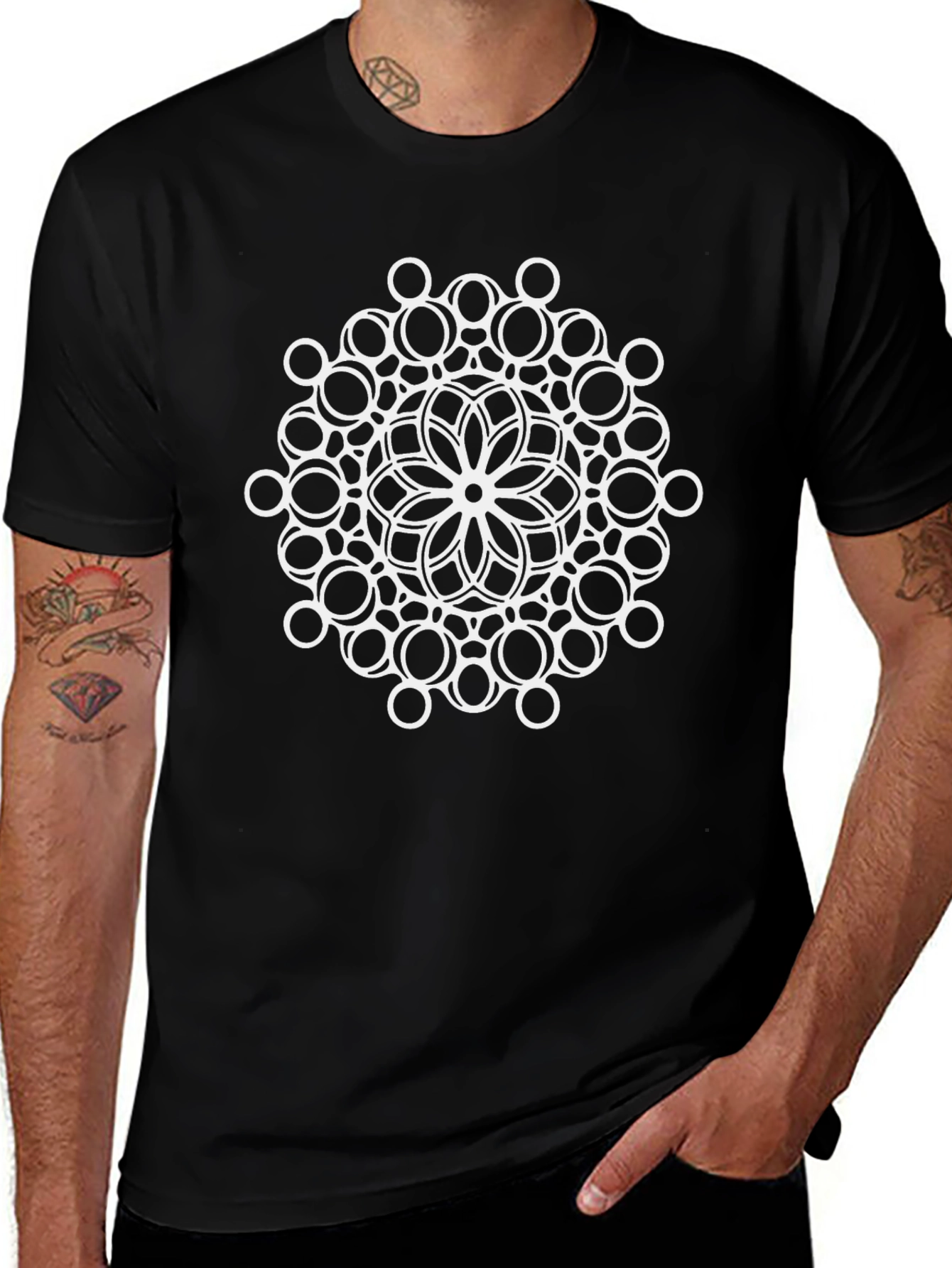 Abstract Circle Design T-Shirt - Modern Graphic Tee