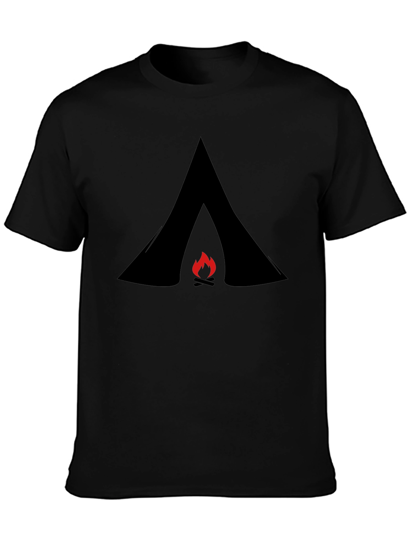 Camping Tent Bonfire Graphic Tee - Adventure Ready!