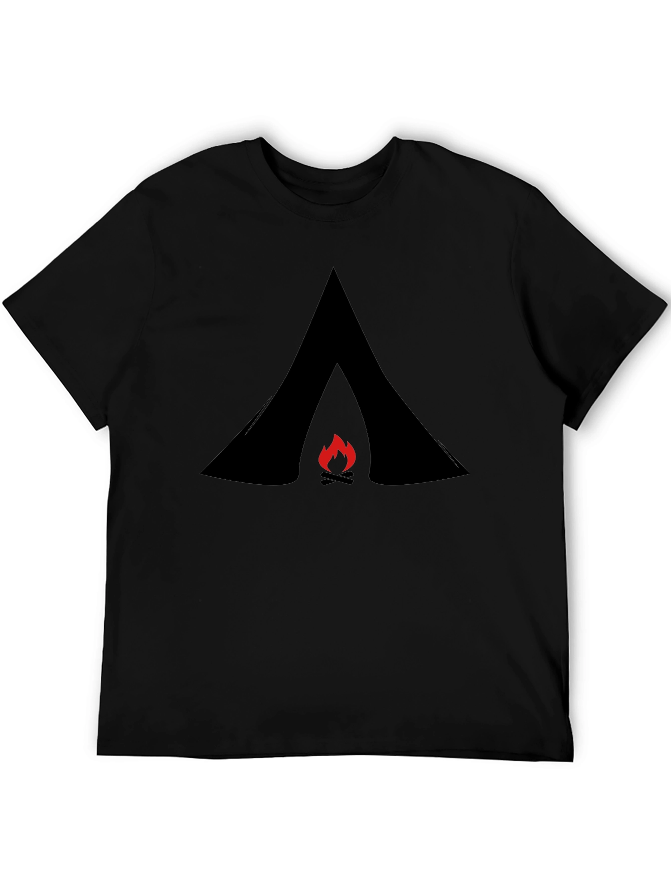 Camping Tent Bonfire Graphic Tee - Adventure Ready!