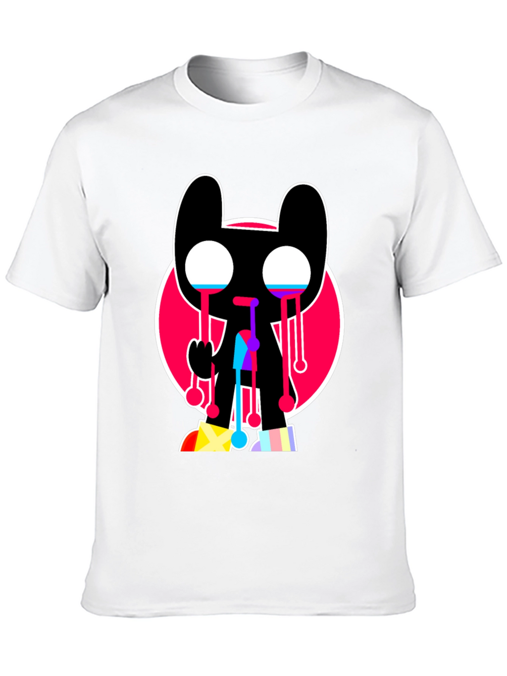 Trendy Crying Graphic Tee - Black