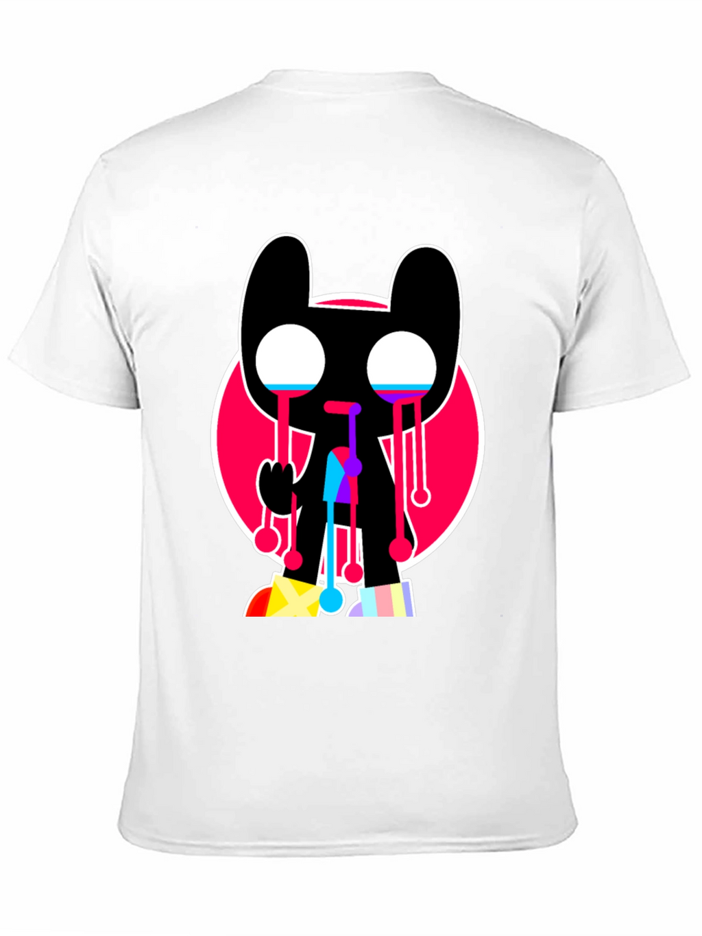 Trendy Crying Graphic Tee - Black