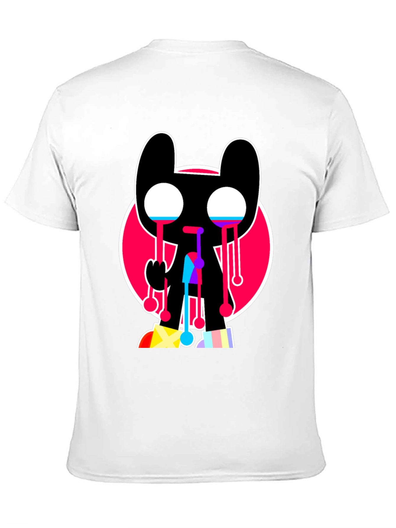 Trendy Crying Graphic Tee - Black