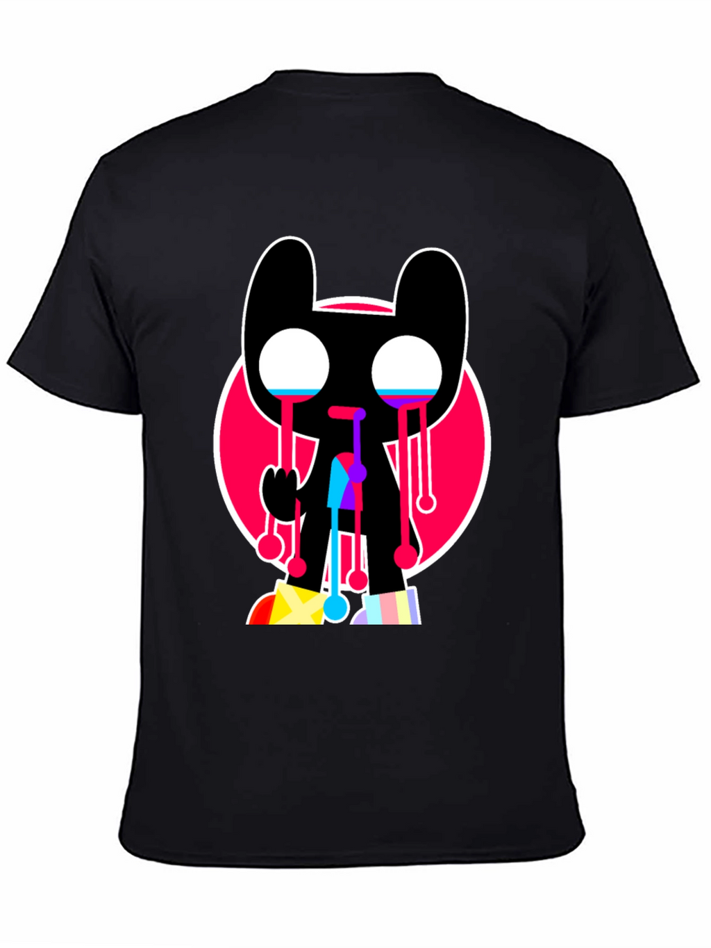 Trendy Crying Graphic Tee - Black