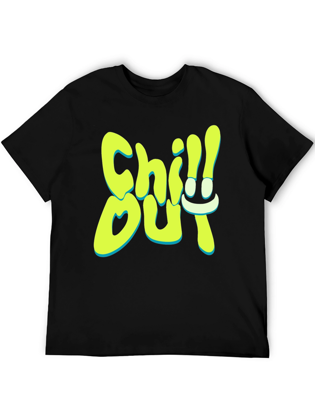 Chill Out Graphic Print Black T-Shirt