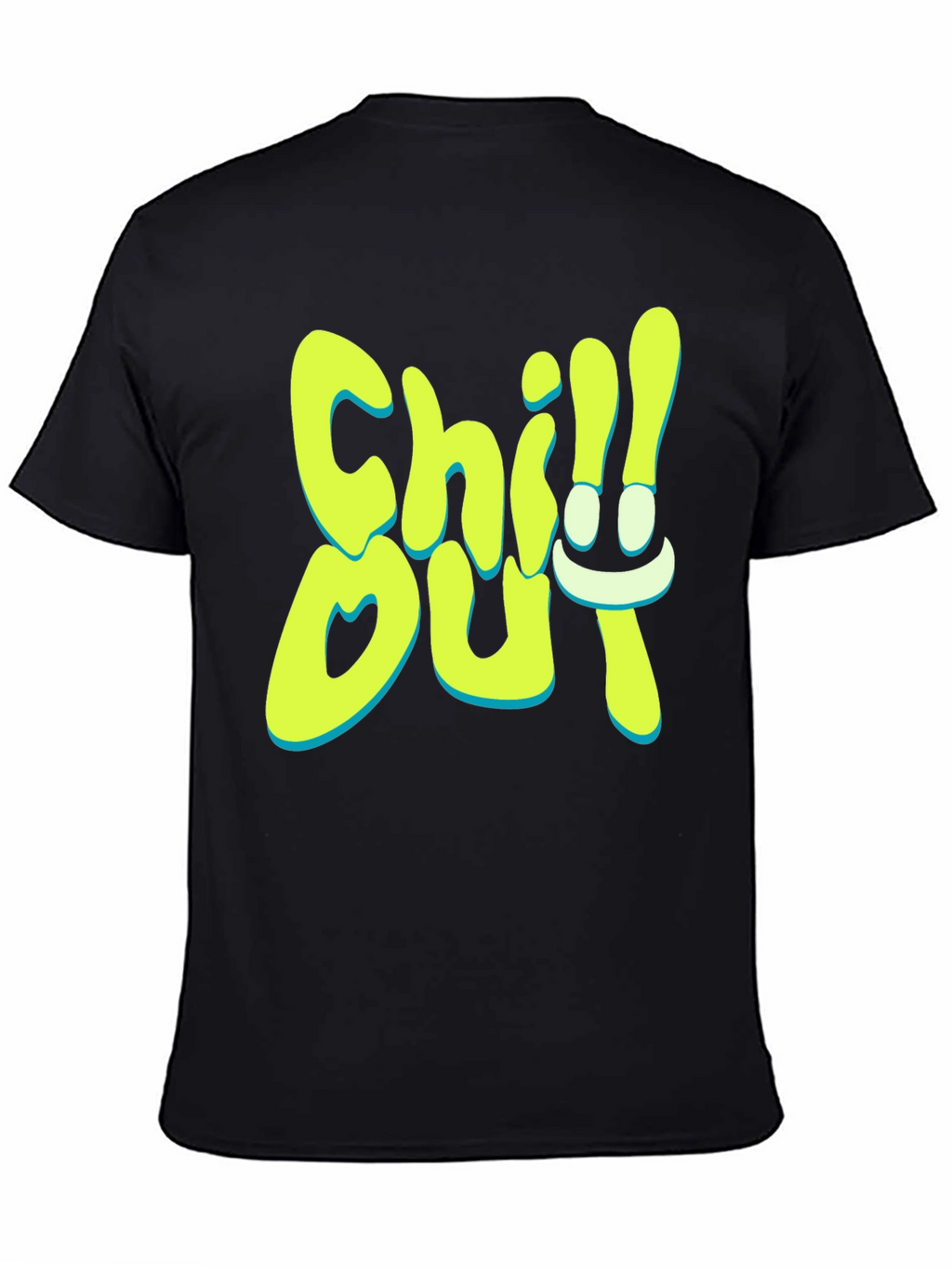 Chill Out Graphic Print Black T-Shirt