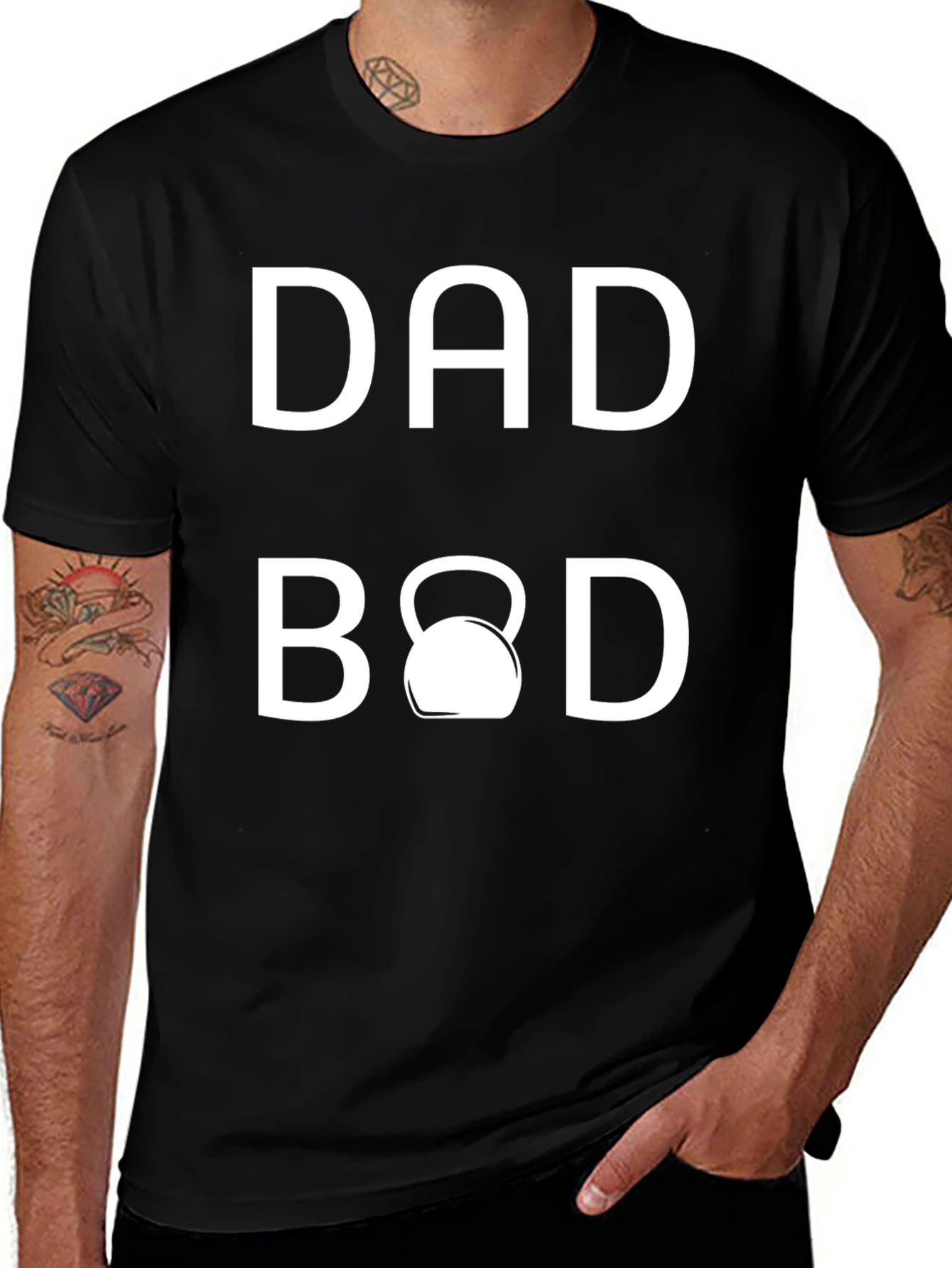 Dad Bod Kettlebell T-Shirt - Funny Fathers Day Tee