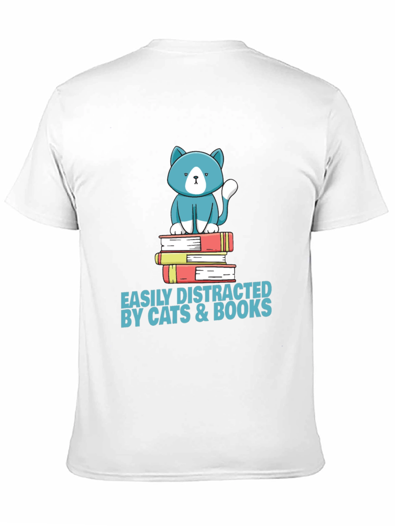 Easily Distracted by Cats & Books T-Shirt