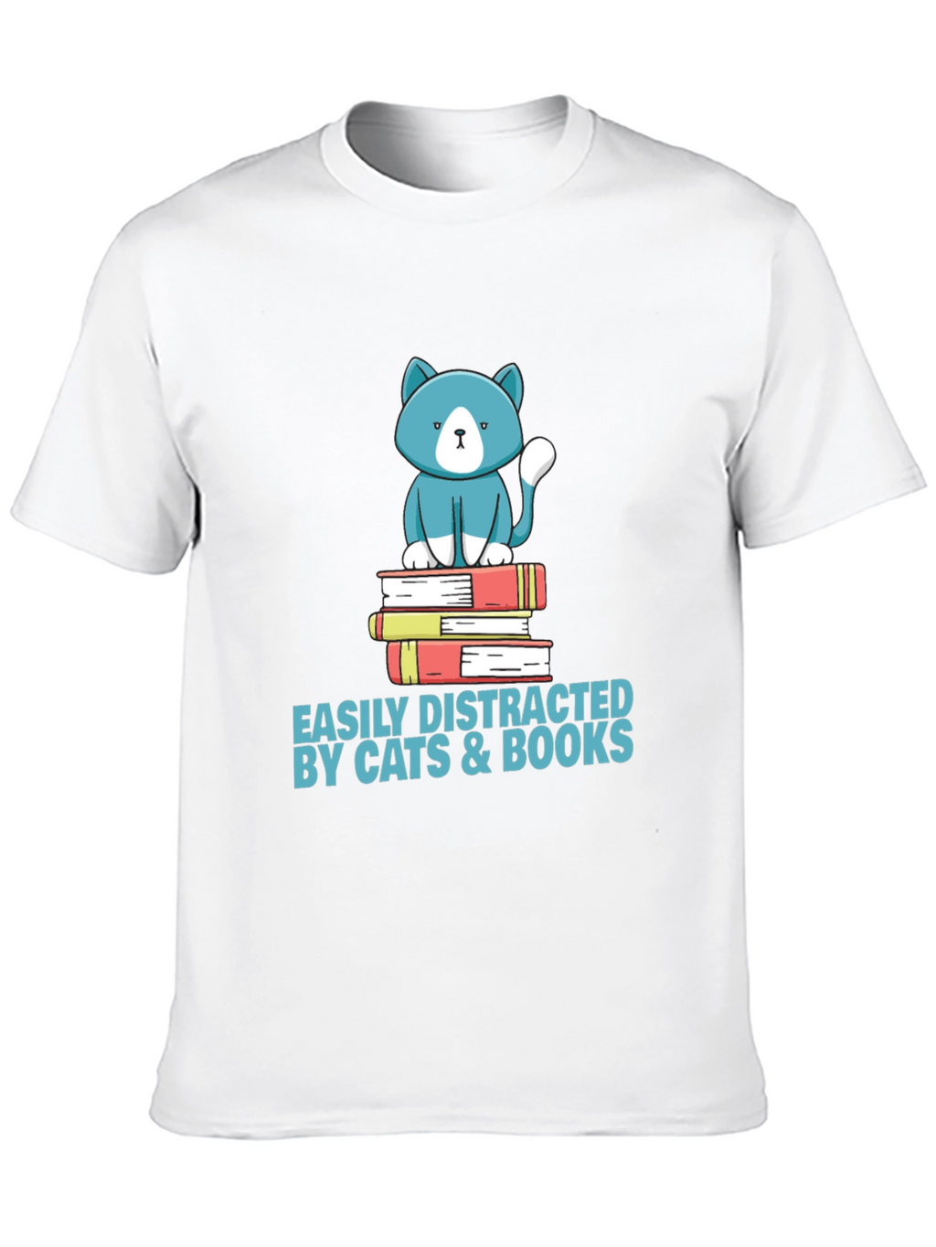 Easily Distracted by Cats & Books T-Shirt