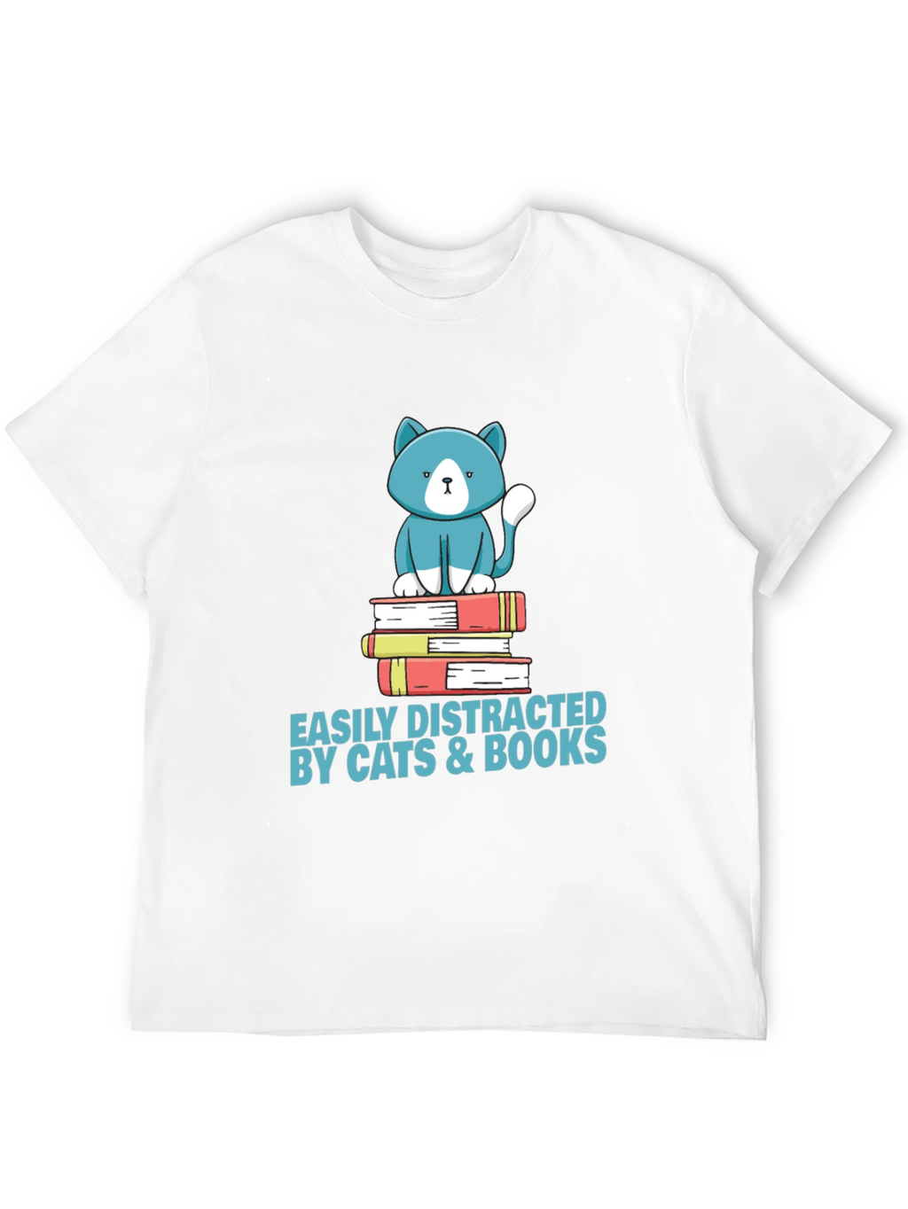 Easily Distracted by Cats & Books T-Shirt