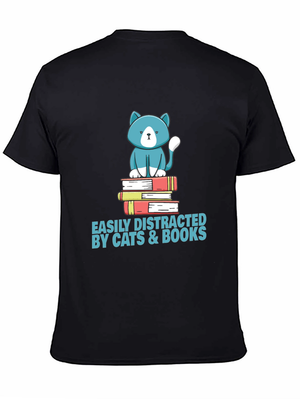 Easily Distracted by Cats & Books T-Shirt