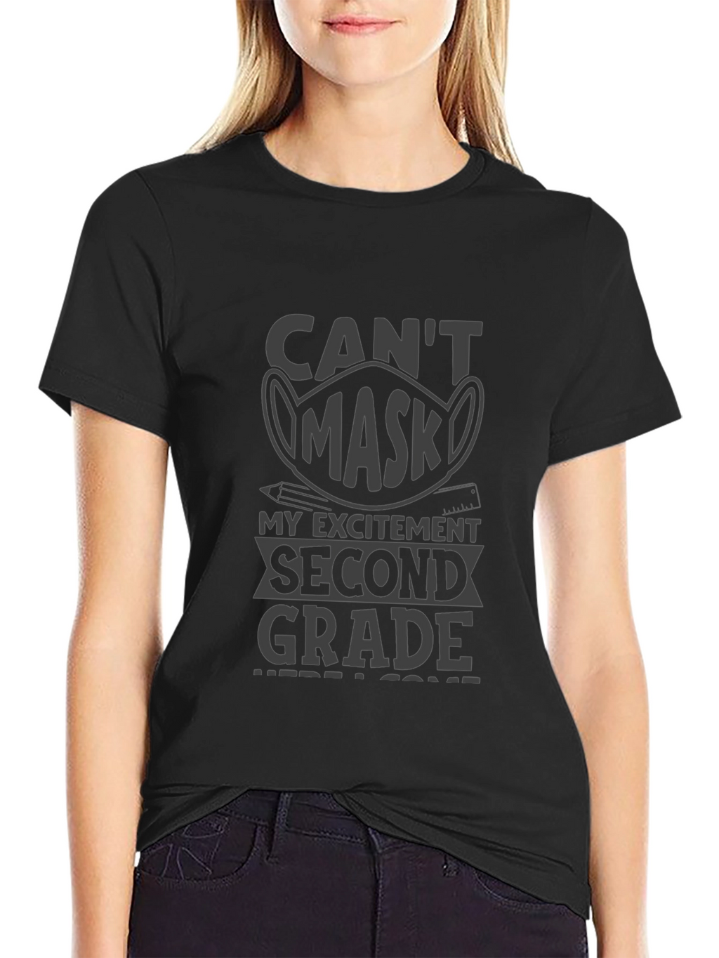 Cant Mask My Excitement Second Grade T-Shirt