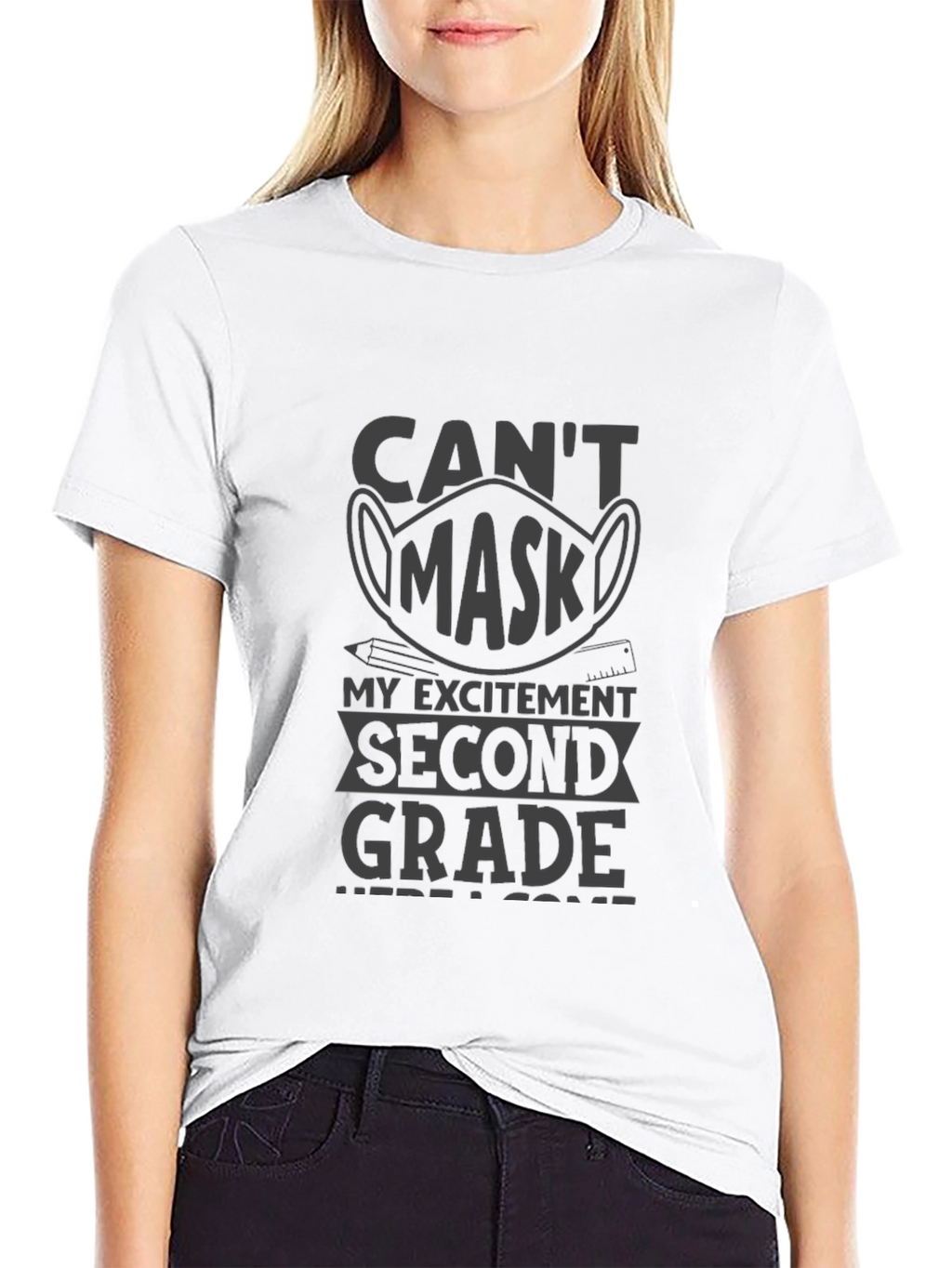 Cant Mask My Excitement Second Grade T-Shirt