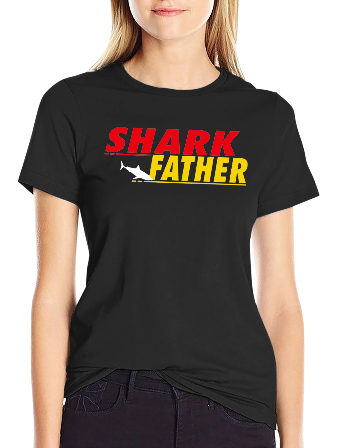 Shark Father Graphic T-Shirt - Cool Dad Tee