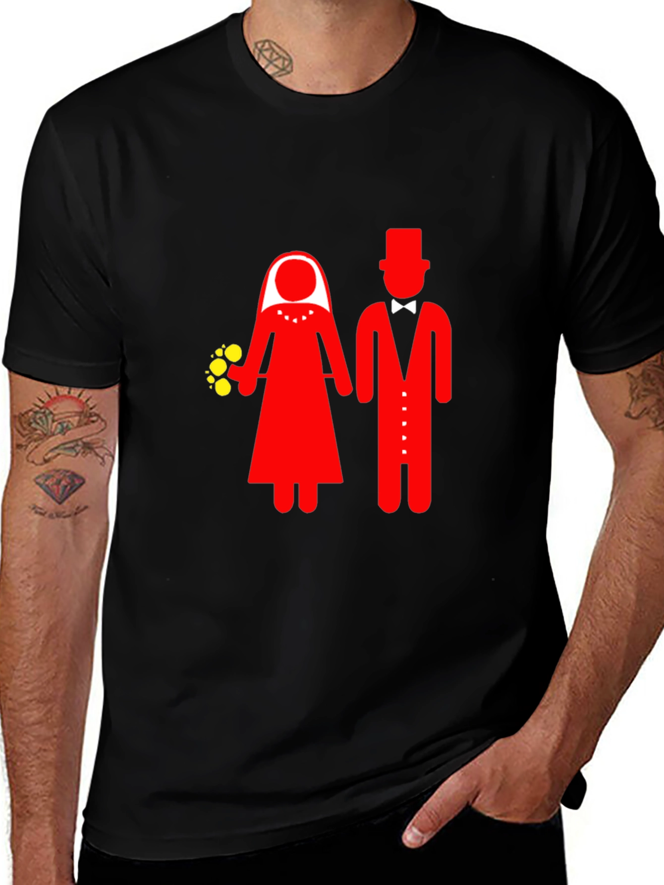 Bride & Groom Graphic Tee - Wedding Celebration Shirt