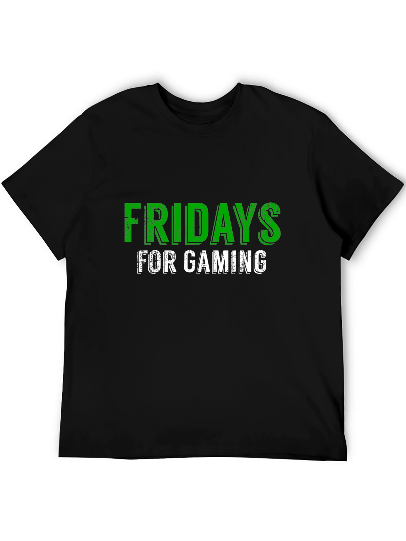 Fridays For Gaming Graphic Tee - Black Cotton T-Shirt