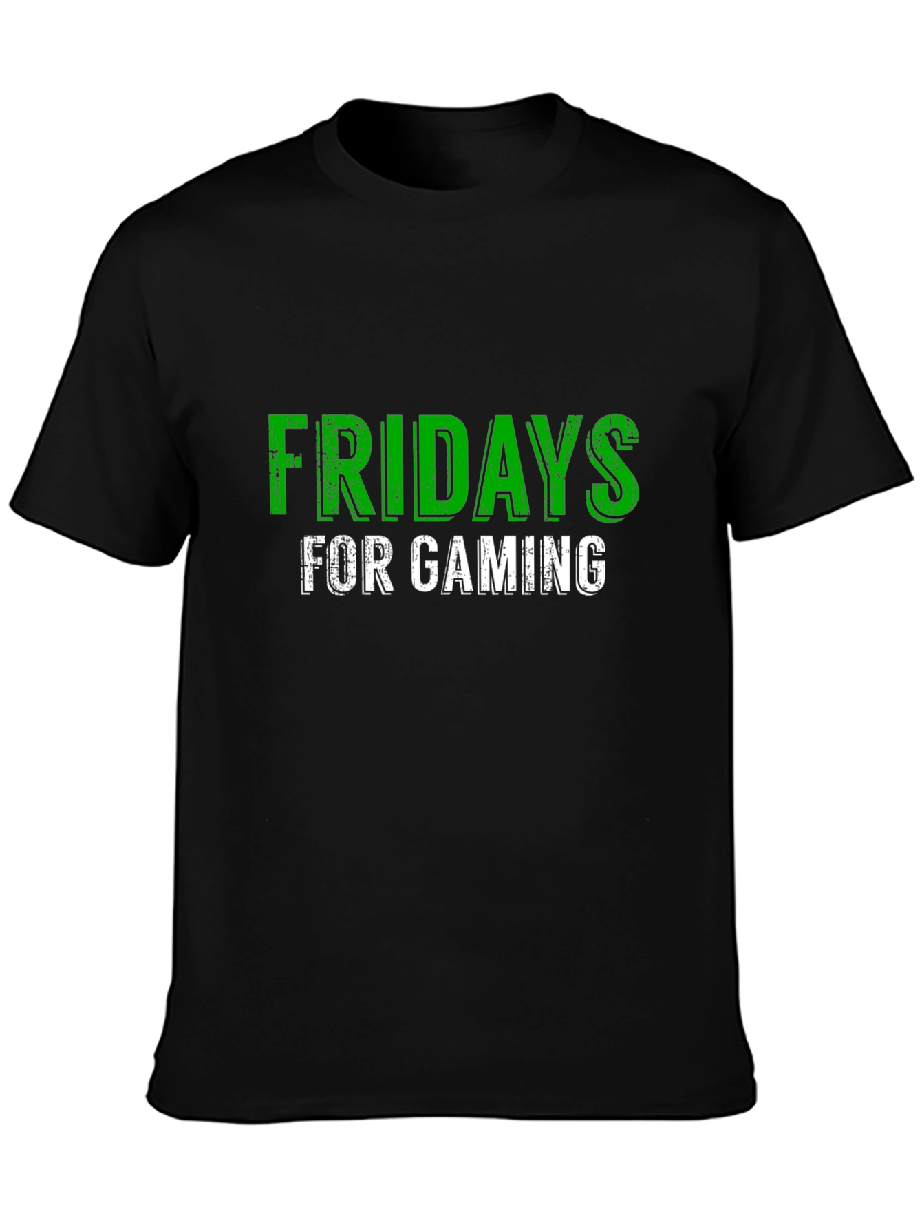 Fridays For Gaming Graphic Tee - Black Cotton T-Shirt