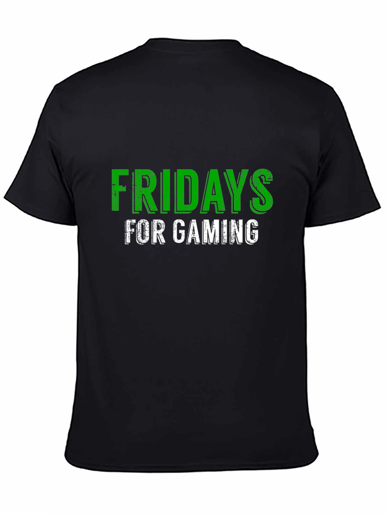 Fridays For Gaming Graphic Tee - Black Cotton T-Shirt