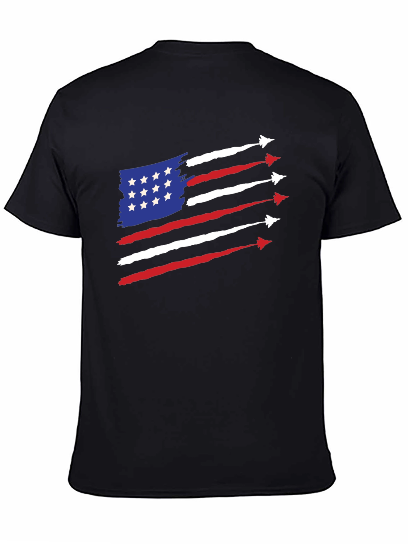Patriotic Jet Stream American Flag Graphic Tee