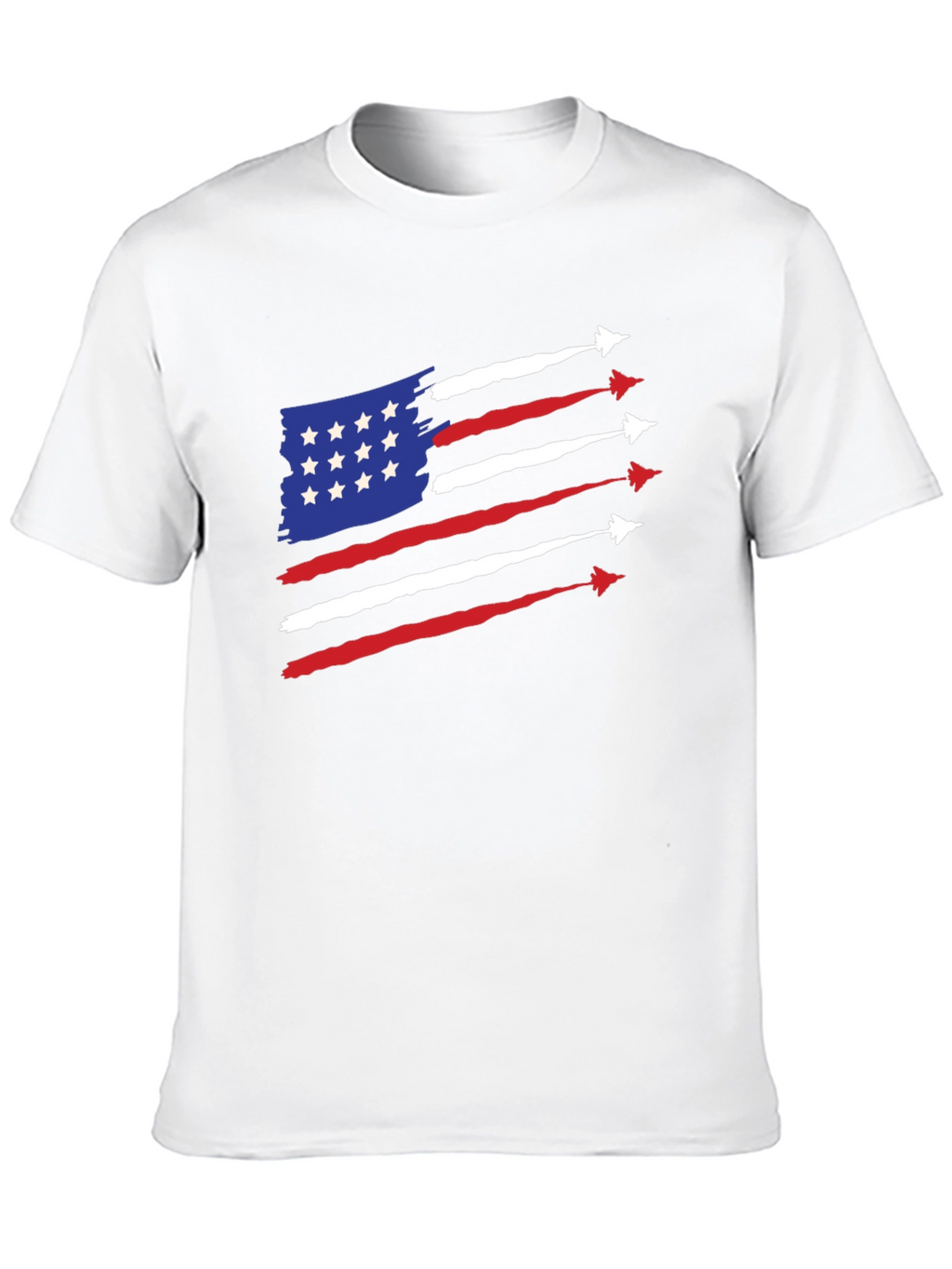 Patriotic Jet Stream American Flag Graphic Tee