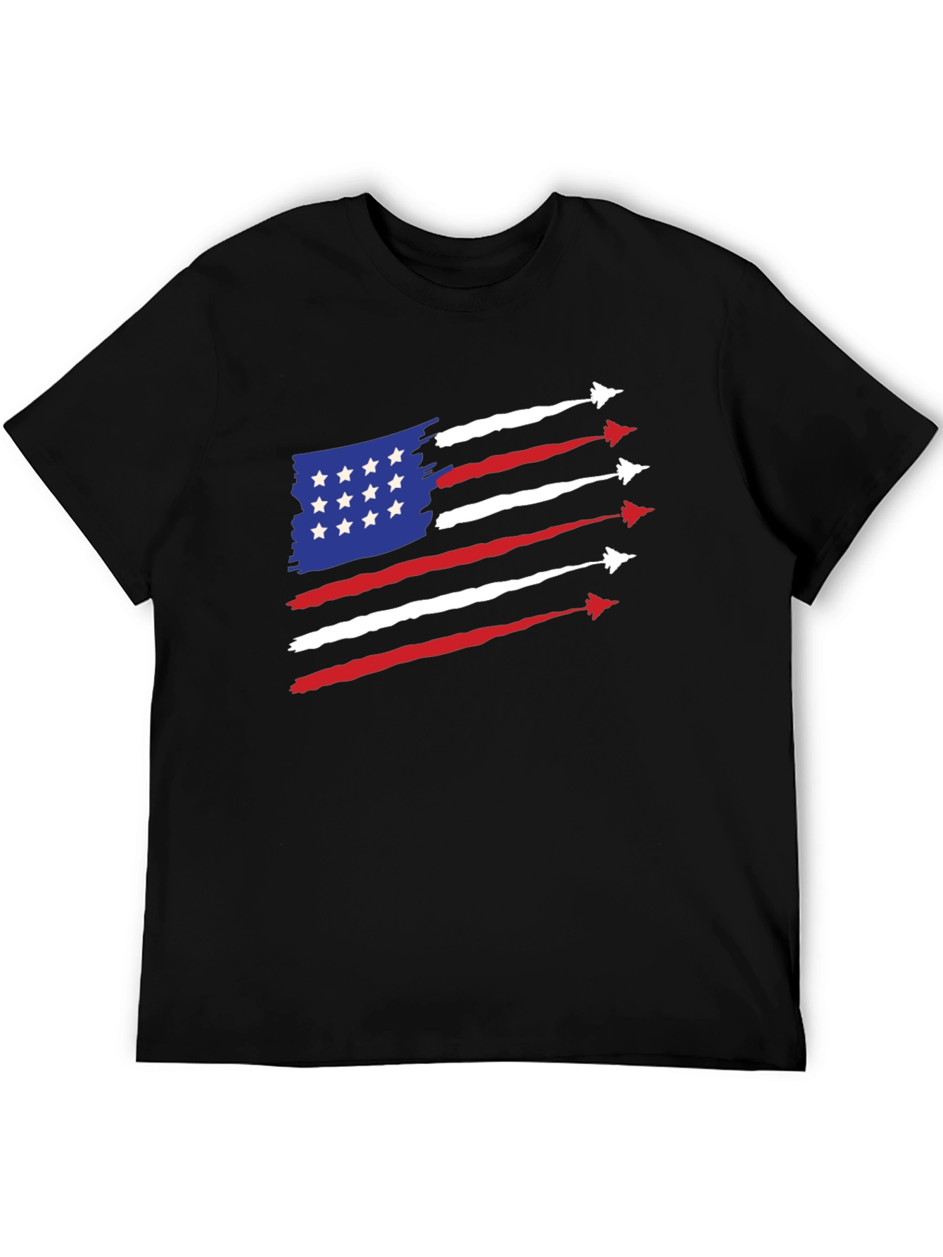 Patriotic Jet Stream American Flag Graphic Tee