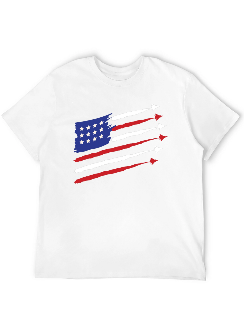 Patriotic Jet Stream American Flag Graphic Tee