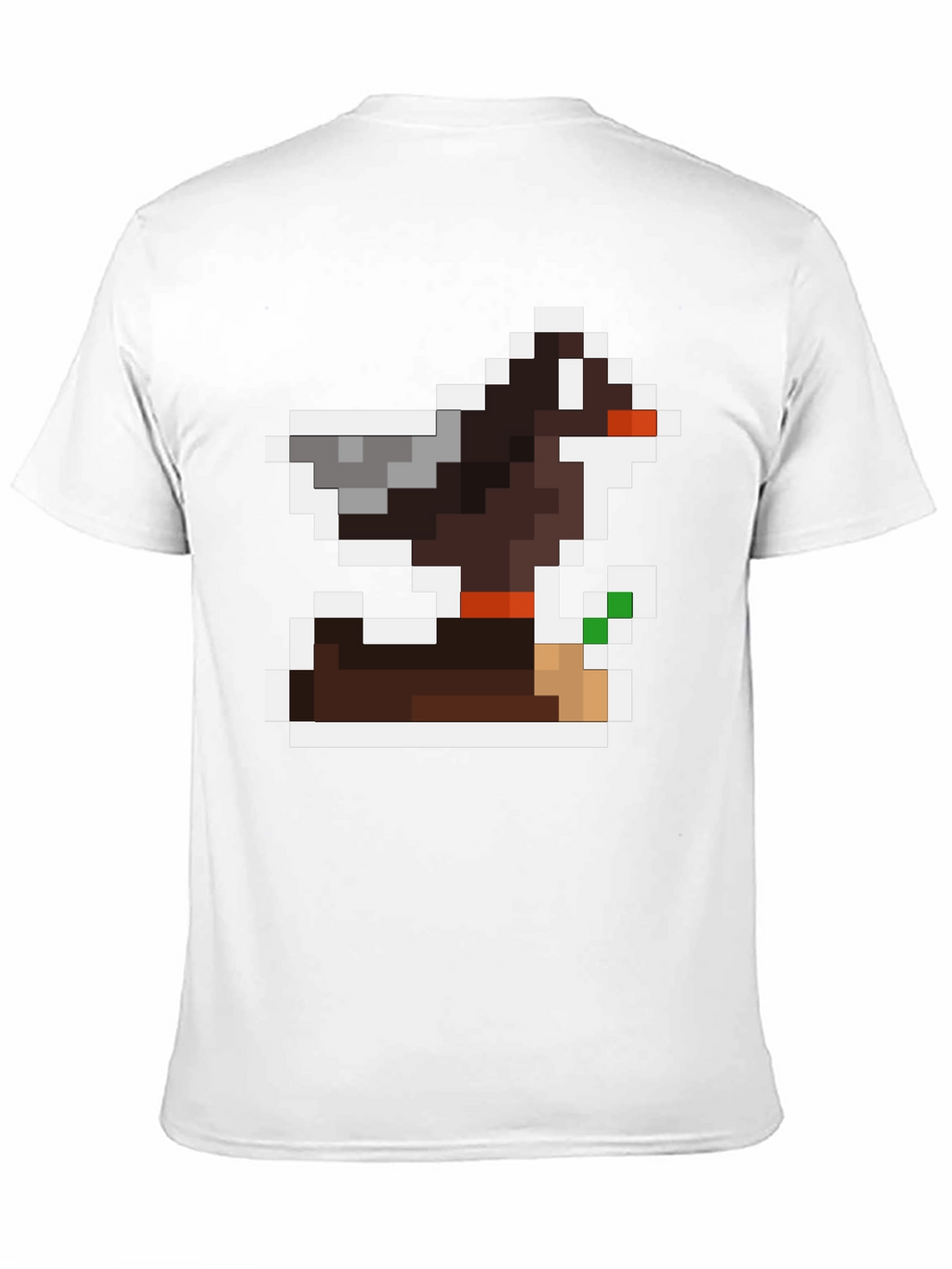 Pixel Art Dog Black T-Shirt