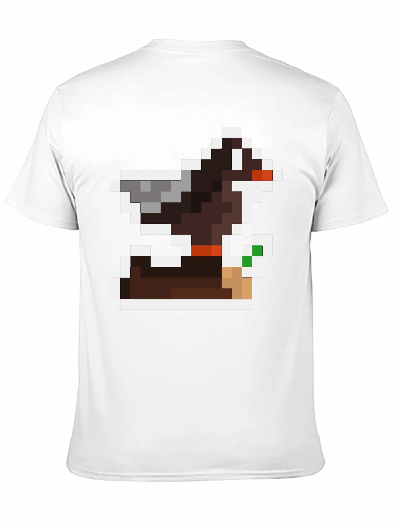 Pixel Art Dog Black T-Shirt