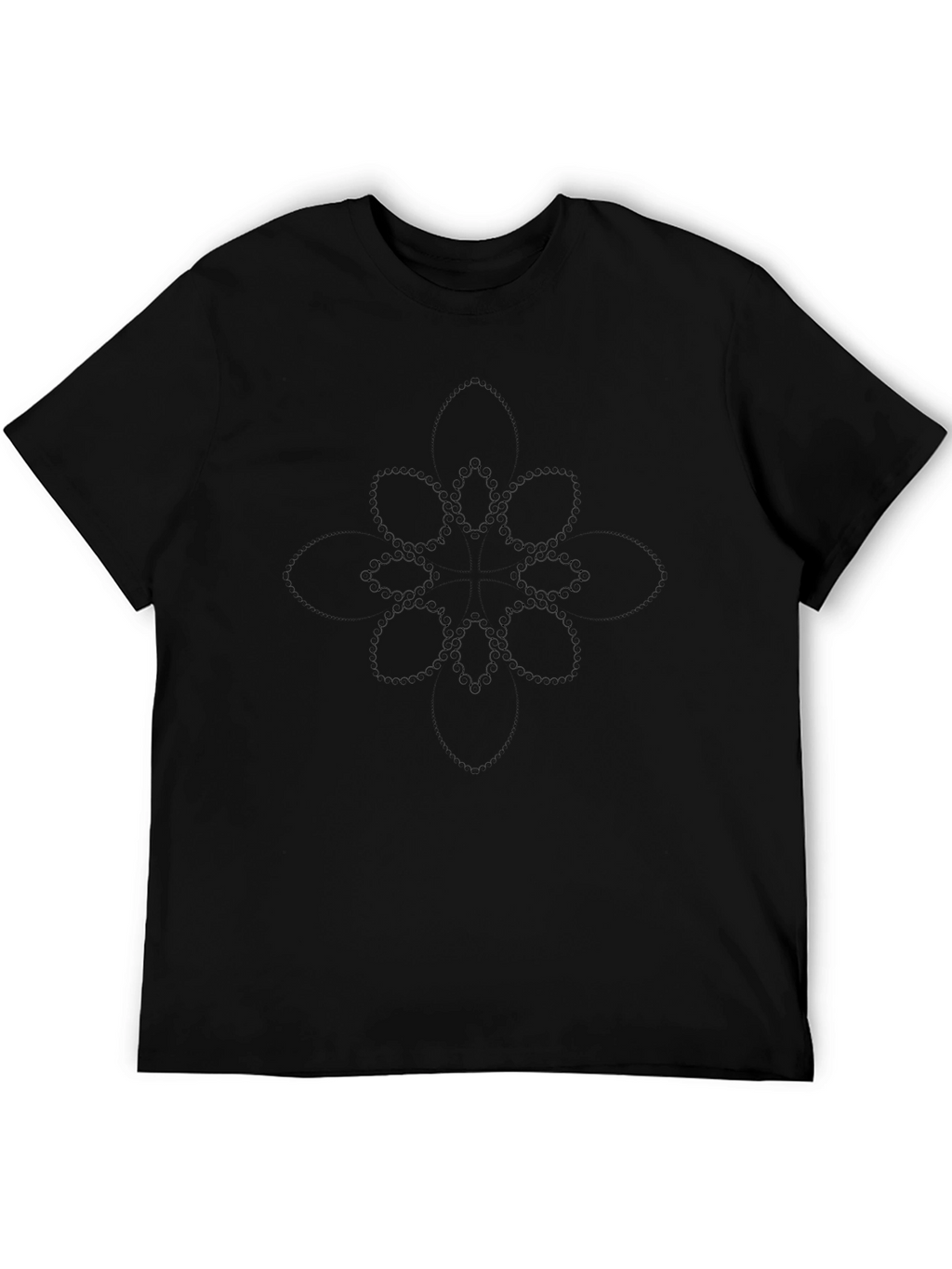 Black Floral Graphic Crew Neck T-Shirt