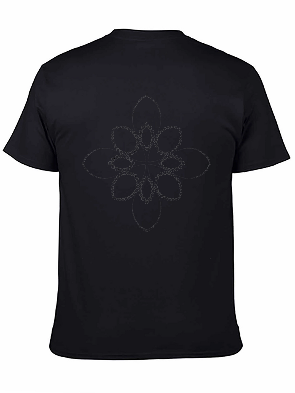Black Floral Graphic Crew Neck T-Shirt