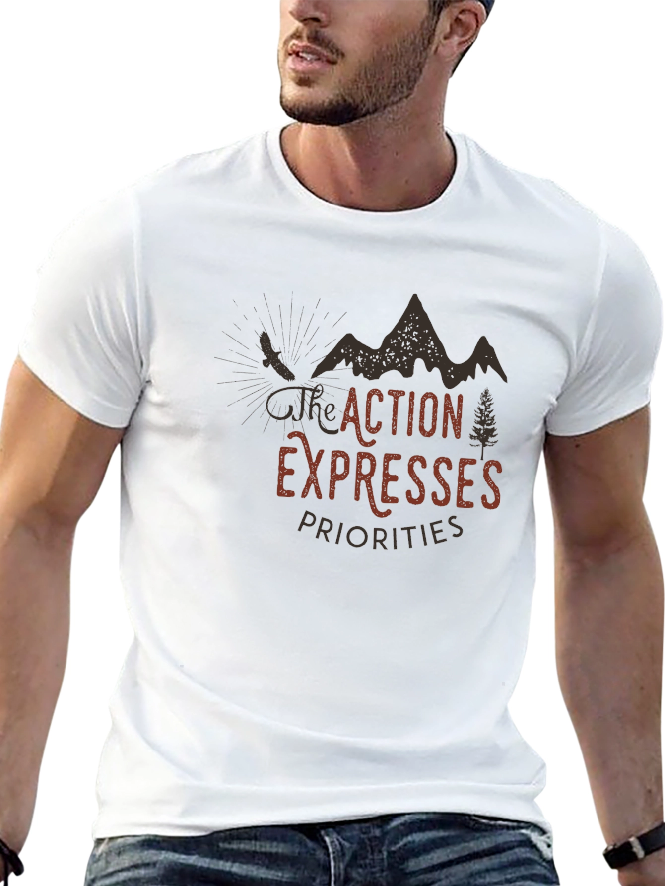 Action Expresses Priorities Graphic Tee